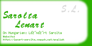 sarolta lenart business card